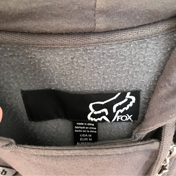 FOX | Grey Patch Zip Up Hoodie - Picture 12 of 12